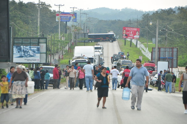 Guatemalan street protest in Flores, 2012
